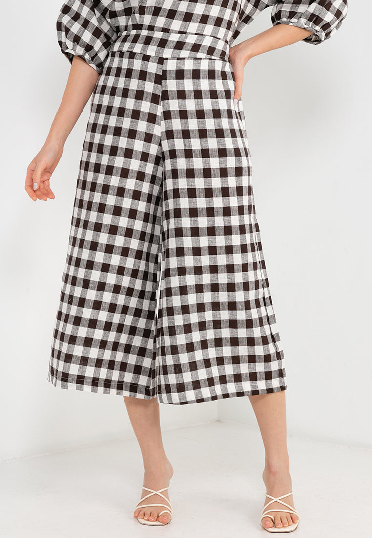 Santri Checkered Linen Pants — Colours of Thread